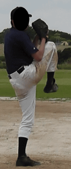 足の上げ方正面