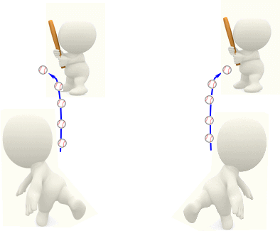 �J�b�g�{�[���̋O��